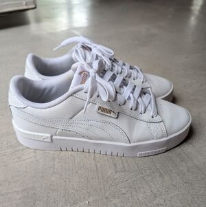 Puma White Leather Sneakers